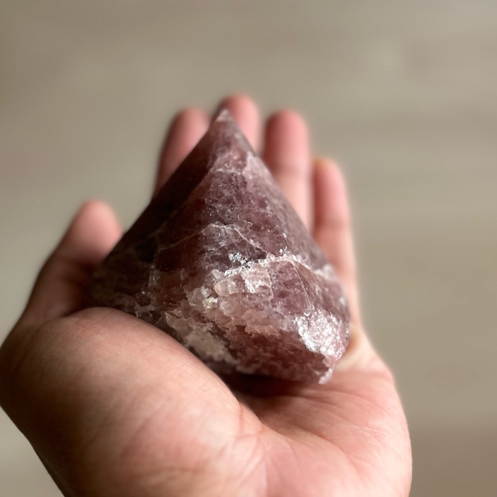 Large Strawberry Quartz Polished Point
